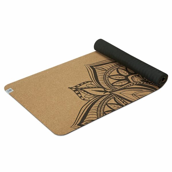 Gaiam Printed Cork Mandala Yoga Mat (5mm) Performance