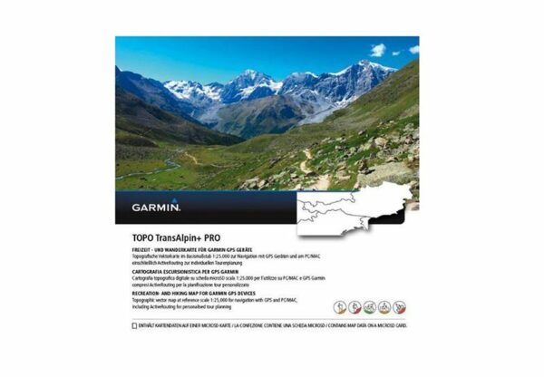 Garmin TOPO (Östra Alperna) TransAlpine + PRO Garmin microSD™/SD™-kort: