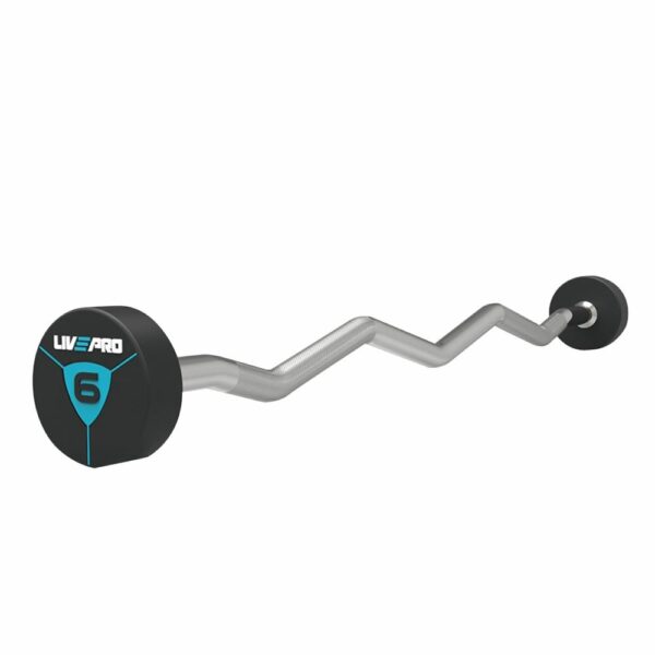 LivePro Urethane Ez Curl Barbell