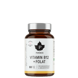 Vitamin B12 Plus Folat Bringebær 60 sugetabletter