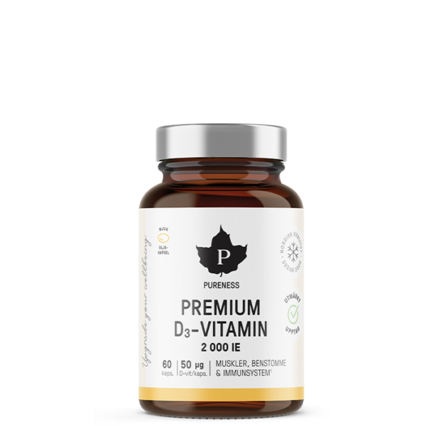 Premium D3-vitamin 60 kapsler