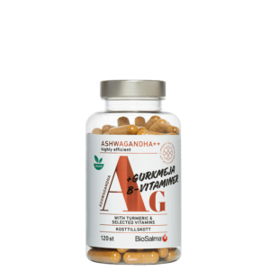 Ashwagandha Plus Gurkemeie B-vitaminer 120 kapsler