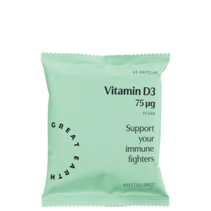 Vitamin D3 Vegan 75 ug 60 kapsler Refill
