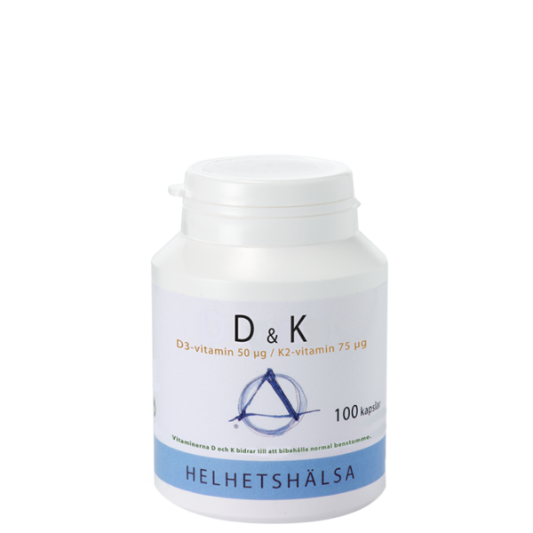 D & K vitamin 100 kapsler