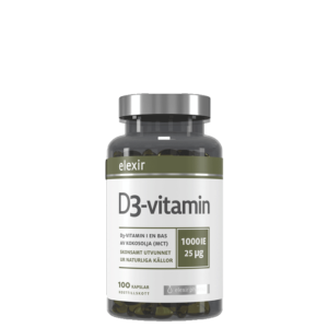 Elexir Pharma D3-vitamin 25 mcg 1000 IE 100 kapsler