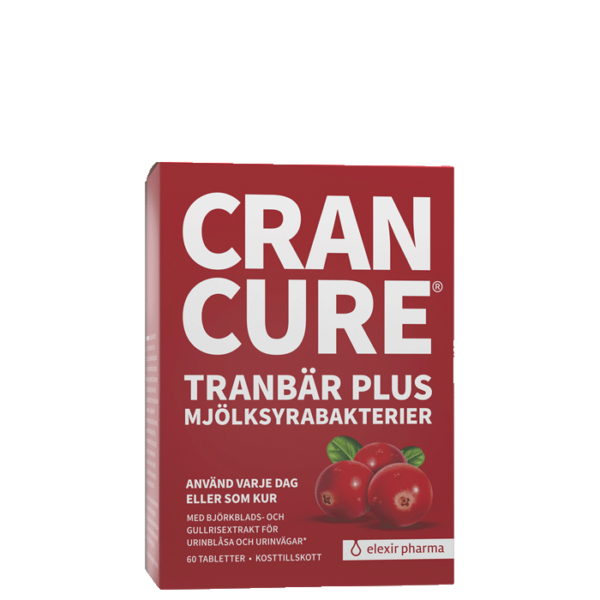 Cran Cure® tranebær pluss melkesyrebakterier 60 tabletter
