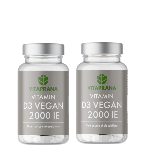 2 X Vitamin D3 Vegan 2000 IE