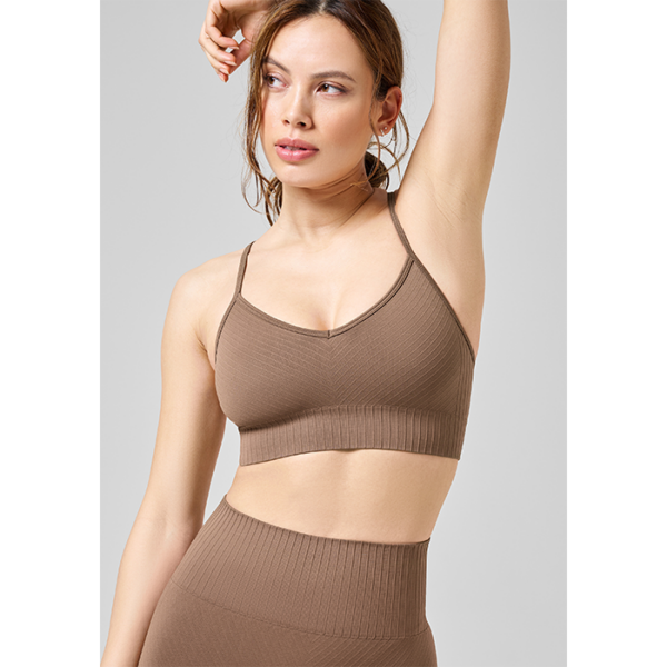 Seamless Graphical Rib Sports Top