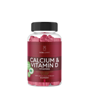 Kalsium & Vitamin D Bringebær 60 Gummies