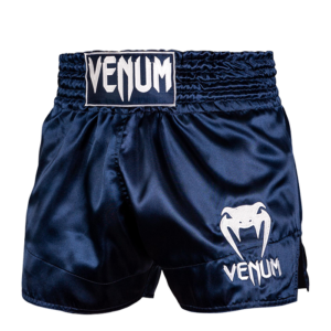 Venum Classic Muay Thai Short Navy Blue/White
