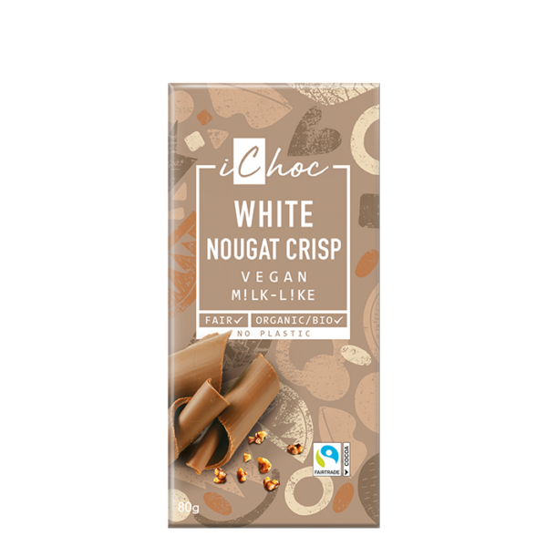 Vegansk Vit Nougat Krisp 80 g