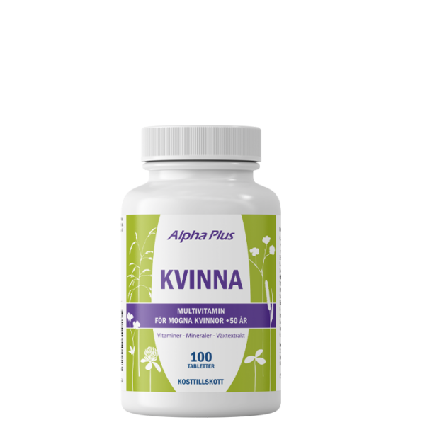 Vitaminer og mineraler Kvinna 100 kapsler Alpha Plus