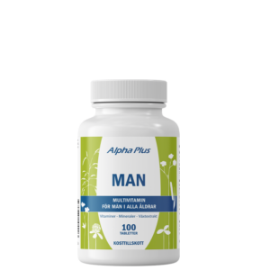 Vitaminer og mineraler Man 100 kapsler Alpha Plus