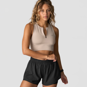 Mirage Cropped 1/4 Zip Tank Top Wmn