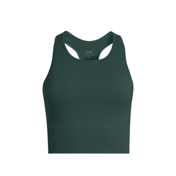 Multi Rib Seamless Padded Sports Top