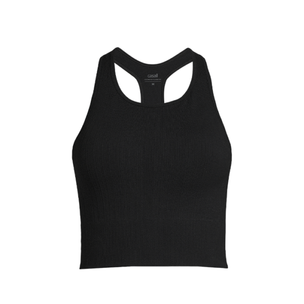 Multi Rib Seamless Padded Sports Top