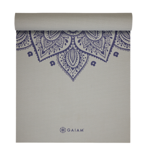 Gaiam Sustained Grey Sundial Flower Yoga Mat 5 mm