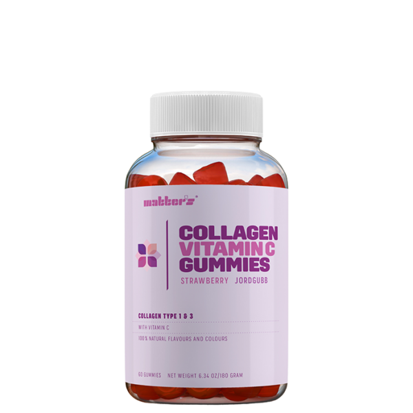 Kollagen + Vitamin C Gummies Jordbærsmak 60 stk