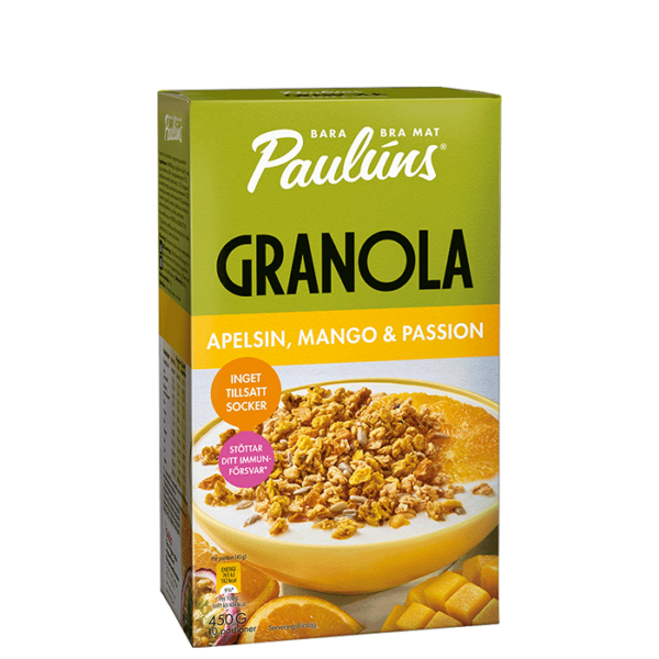 Granola Appelsin Mango Pasjon 450 g