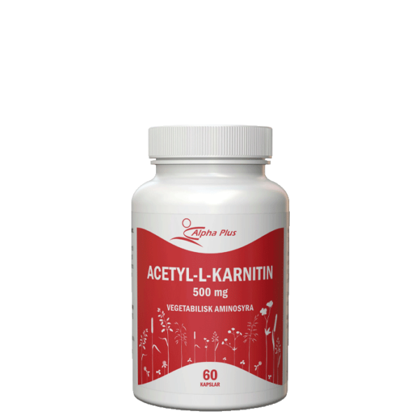 Acetyl-L-Karnitin Vegetabilsk L-Karnitin 60 kapsler