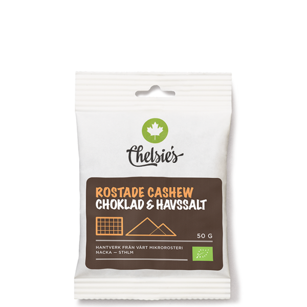 Ristede Cashewnøtter Sjokolade og Havsalt 50 g