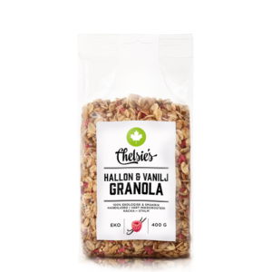 Bringebær & Vanilje Granola 400 g