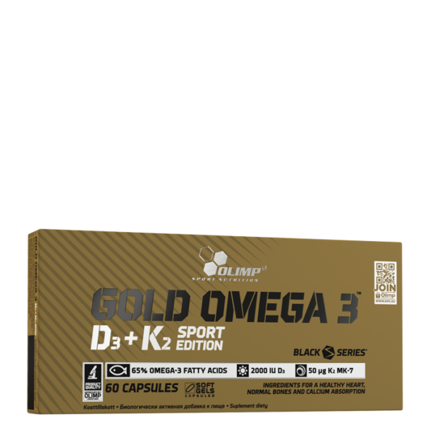 Gold Omega 3 D3+K2 Sport Edition 60 kapsler