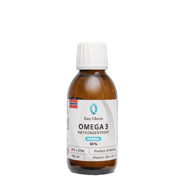 Omega-3 Høykonsentrert Flytende D3+K2+E 150 ml