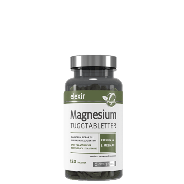 Magnesium 120 tyggetabletter sitronlime