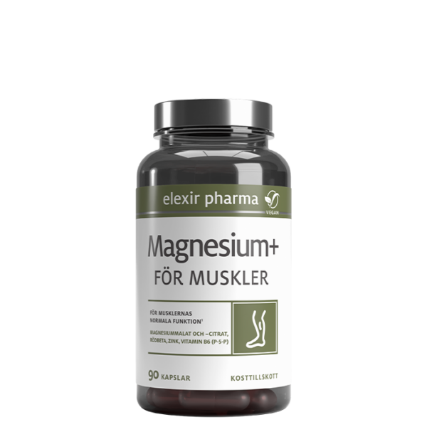 Magnesium+ for muskler 90 kapsler