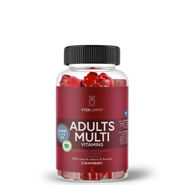 Multivitamin Voksen Jordbær 60 Gummies