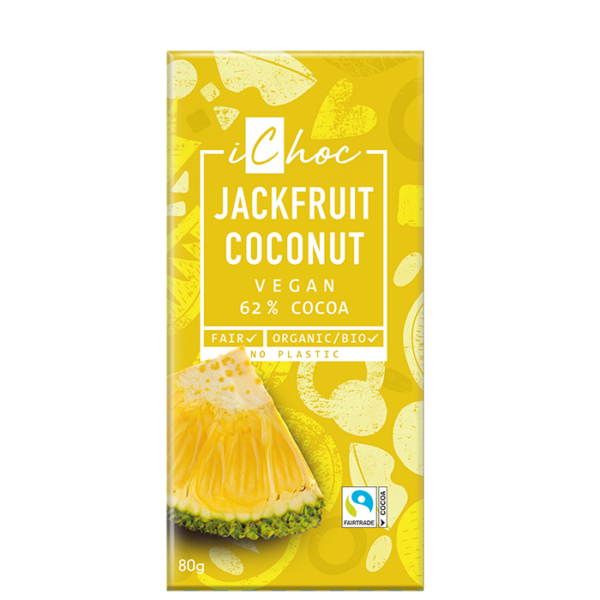 Vegansk Sjokolade Jackfruit og Kokos 80 g