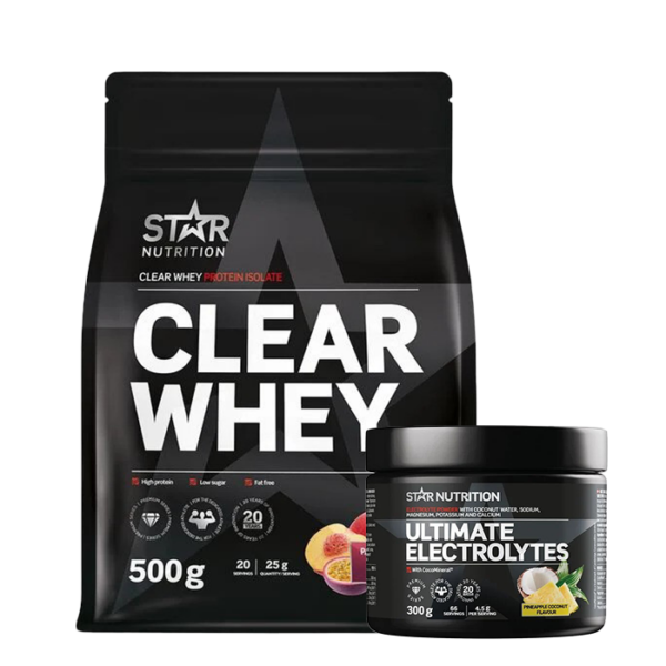 Clear Whey Myseprotein 500 g + Ultimate Electrolytes 300 g