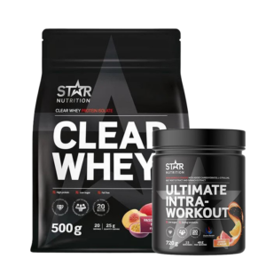 Clear Whey Myseprotein 500 g + Ultimate Intra Workout Karbohydratpulver 720 g