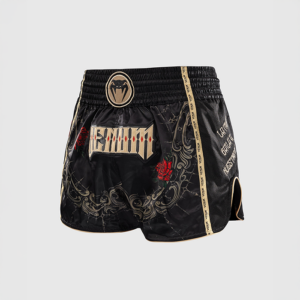 Santa Muerte 5.0 Muay Thai Shorts Svart Gull