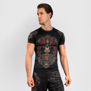 Santa Muerte 5.0 Kortermet Rashguard Svart Gull