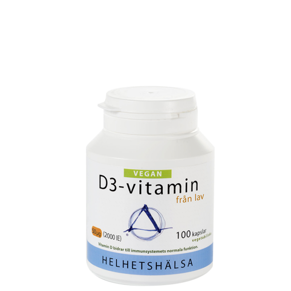 D3-vitamin Vegan 50 mcg 100 kapsler