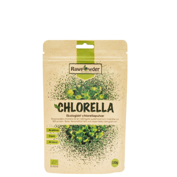 Økologisk Chlorellapulver 150 g